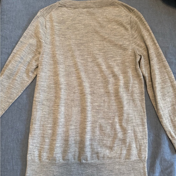 J. Crew Heather Gray Merino Wool Sweater - Picture 6 of 7